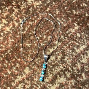 Elegant Silver and Turquoise Necklace